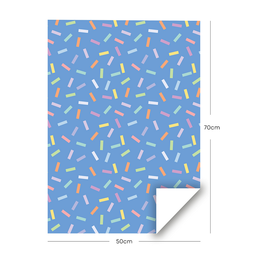 Confetti, Blue, Gift Wrapping Paper Pack