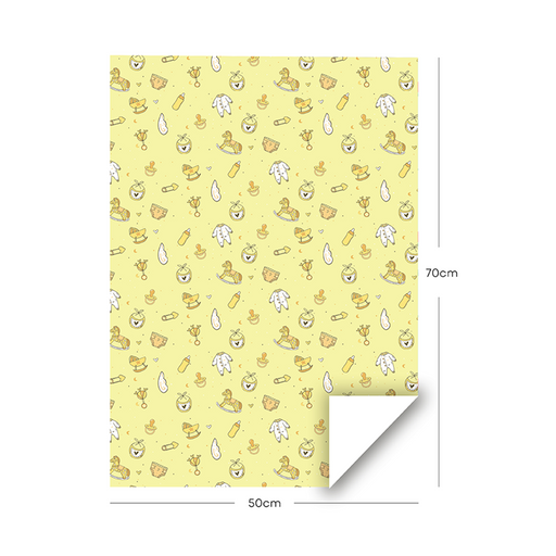 New Born, Yellow, Gift Wrapping Paper Pack