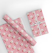 Santa Wrapping Paper, Pink