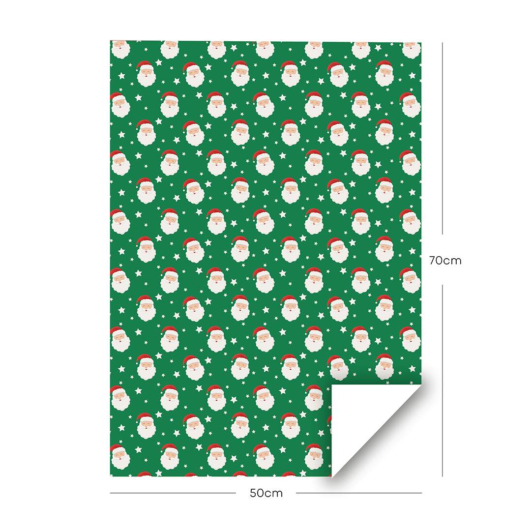 Santa Wrapping Paper, Green