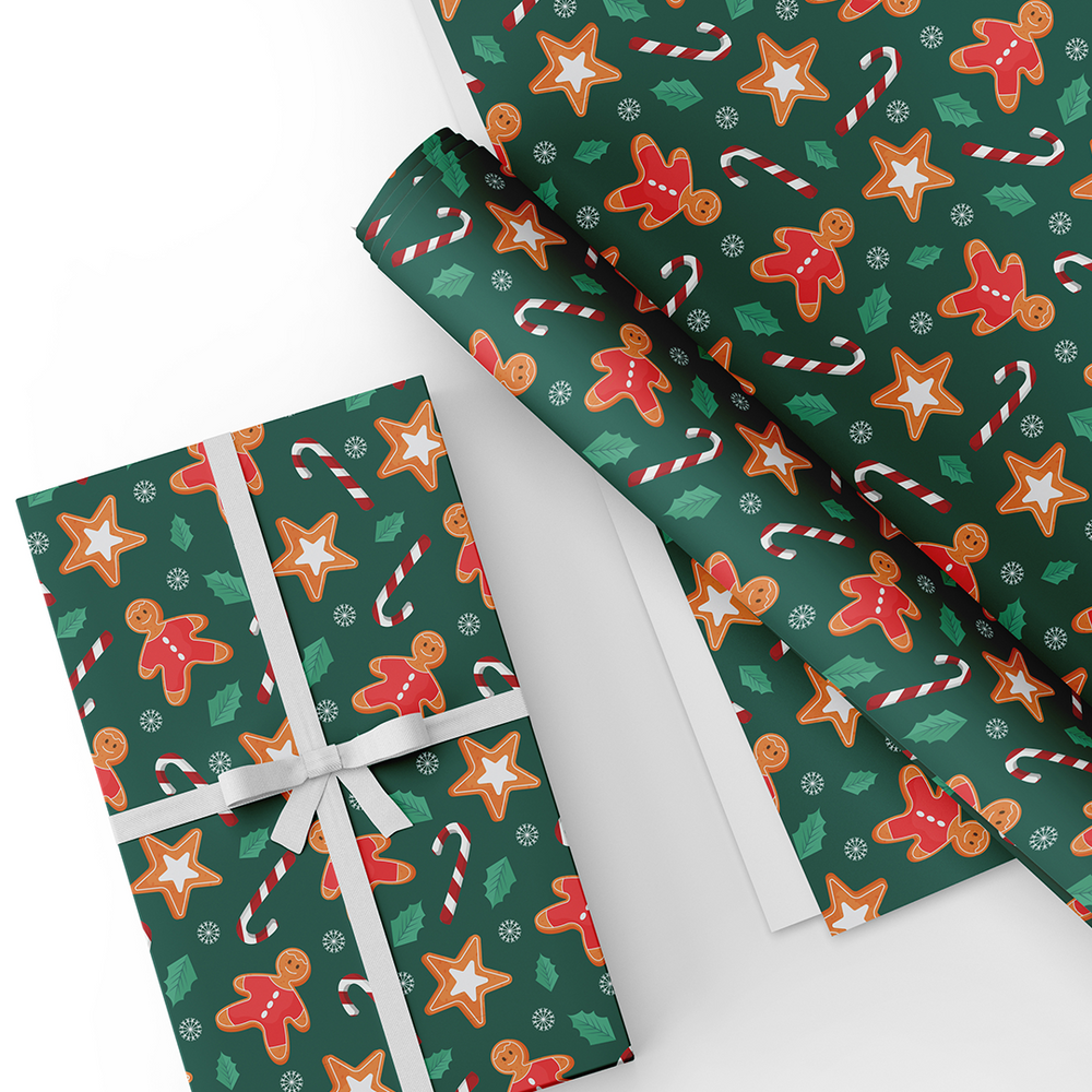 Gingerbread, Christmas Gift Wrapping Paper