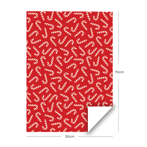 Red Sugar Cane, Christmas Gift Wrapping Paper