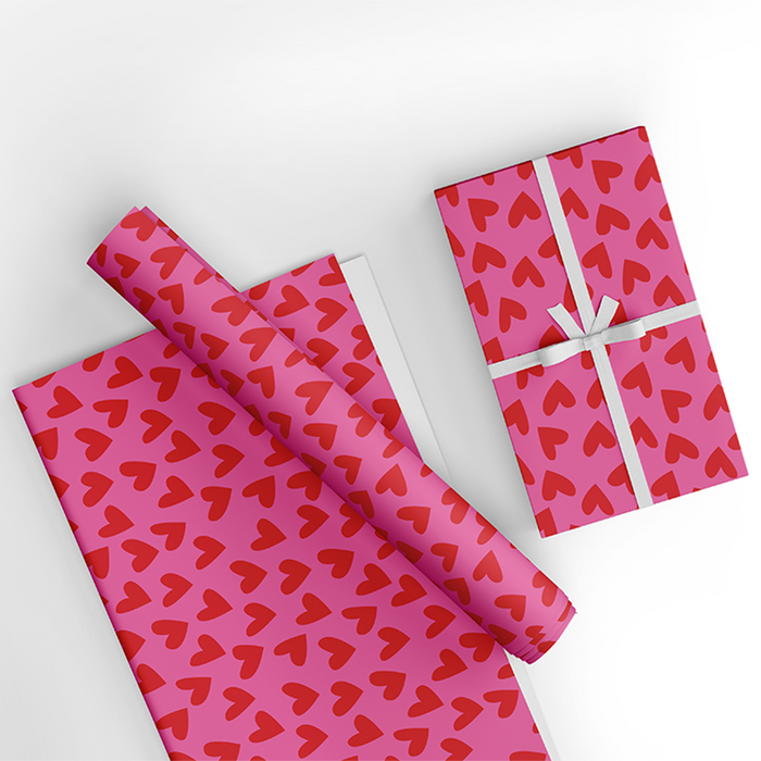 Pink Mini Hearts Wrapping Paper