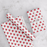 White & Red Heart Wrapping Paper