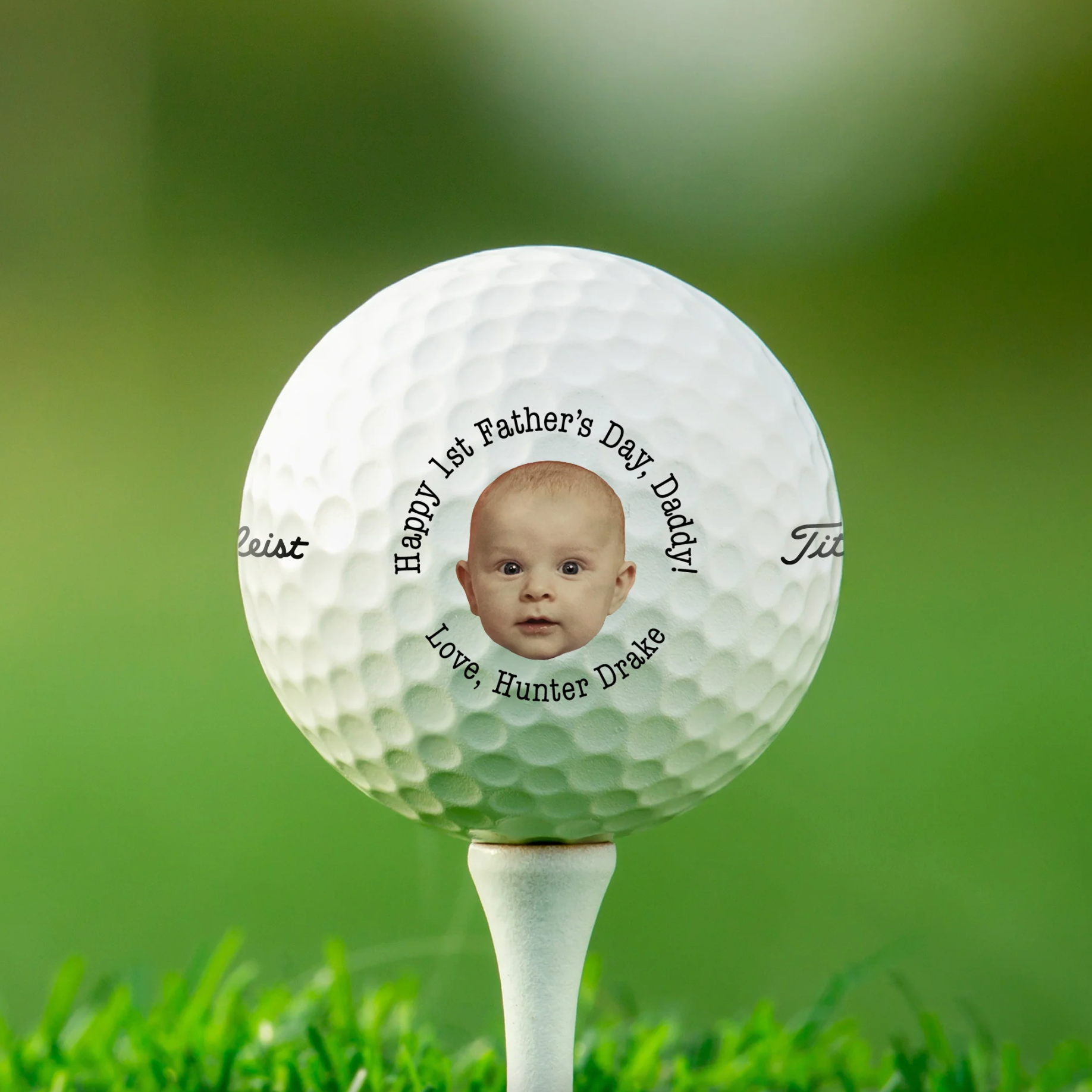 Happy 1st Father's Day Personalised Golf Balls (6 Balls)