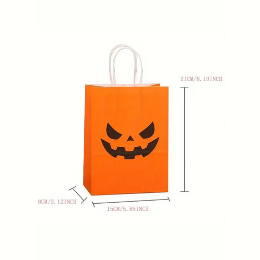 Halloween Pumpkin Bag, Orange, 8x15x21 cm