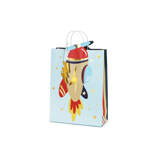 Gift bag Airplane, 10x35.5x24 cm, mix