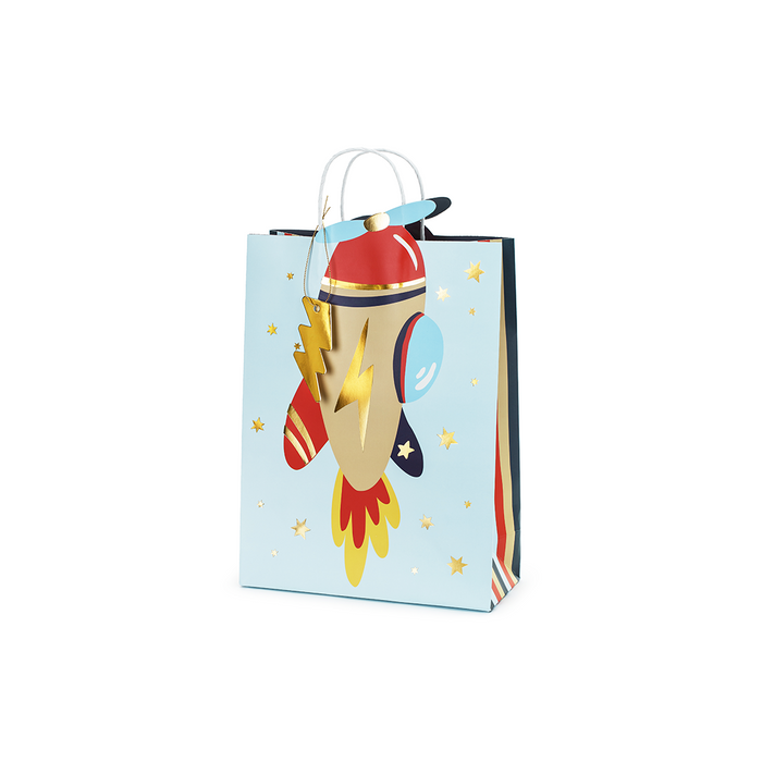Gift bag Airplane, 10x35.5x24 cm, mix