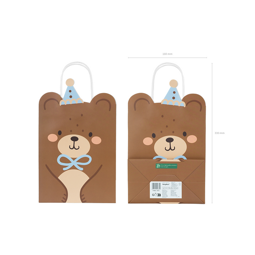 Gift bag Teddy bear, mix, 18x29x10.5 cm