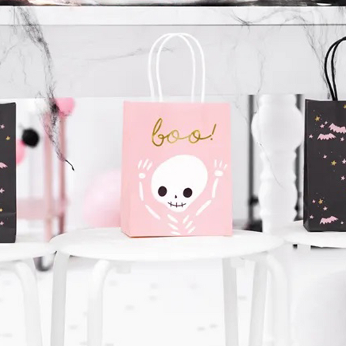 Gift bag Boo, pink, 14x18x8cm