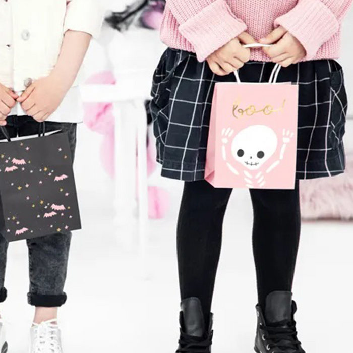 Gift bag Boo, pink, 14x18x8cm