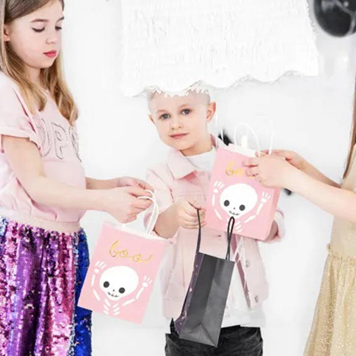 Gift bag Boo, pink, 14x18x8cm