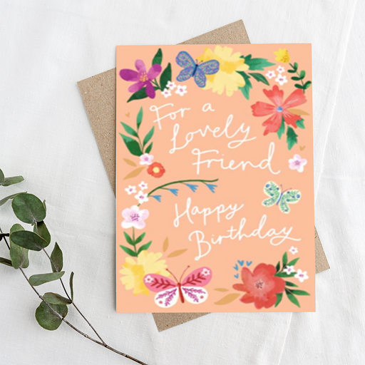 Lovely Friend - Happy Birthday UK Greeting Card