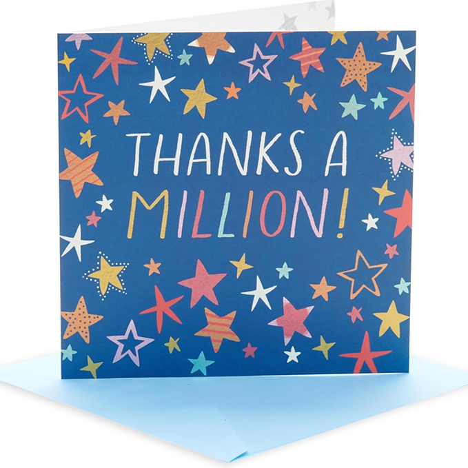 Thanks A Million - Square UK Greeting Cards