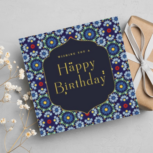 Whishing you a Happy Birthday - Uk Square Greeting Card