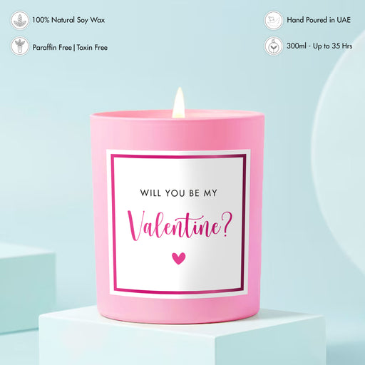 Scented Candle - Be my Valentine, Pink