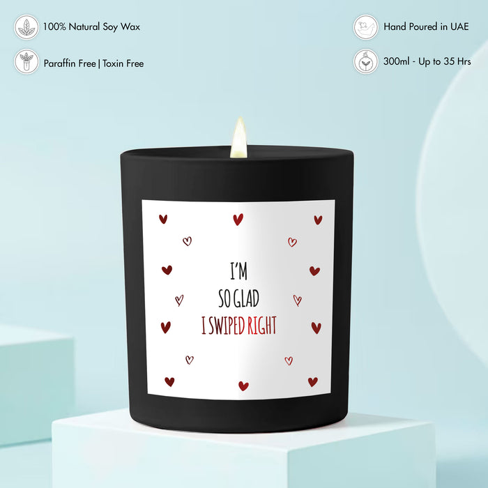 Scented Candle - Swiped Right, Black