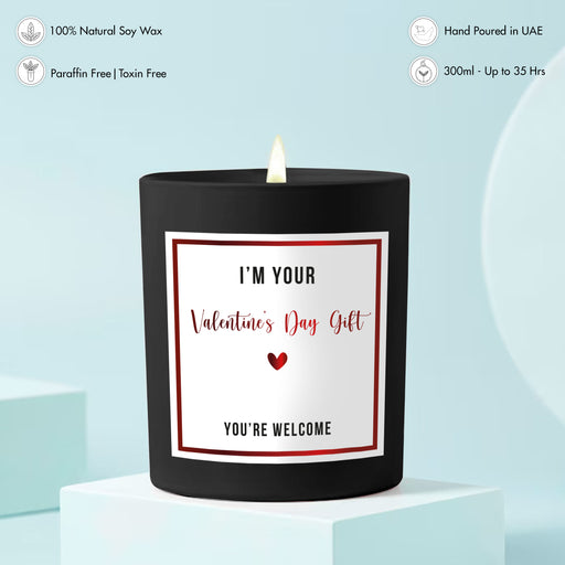 Scented Candle - I'm your Valentine's Day Gift, Black