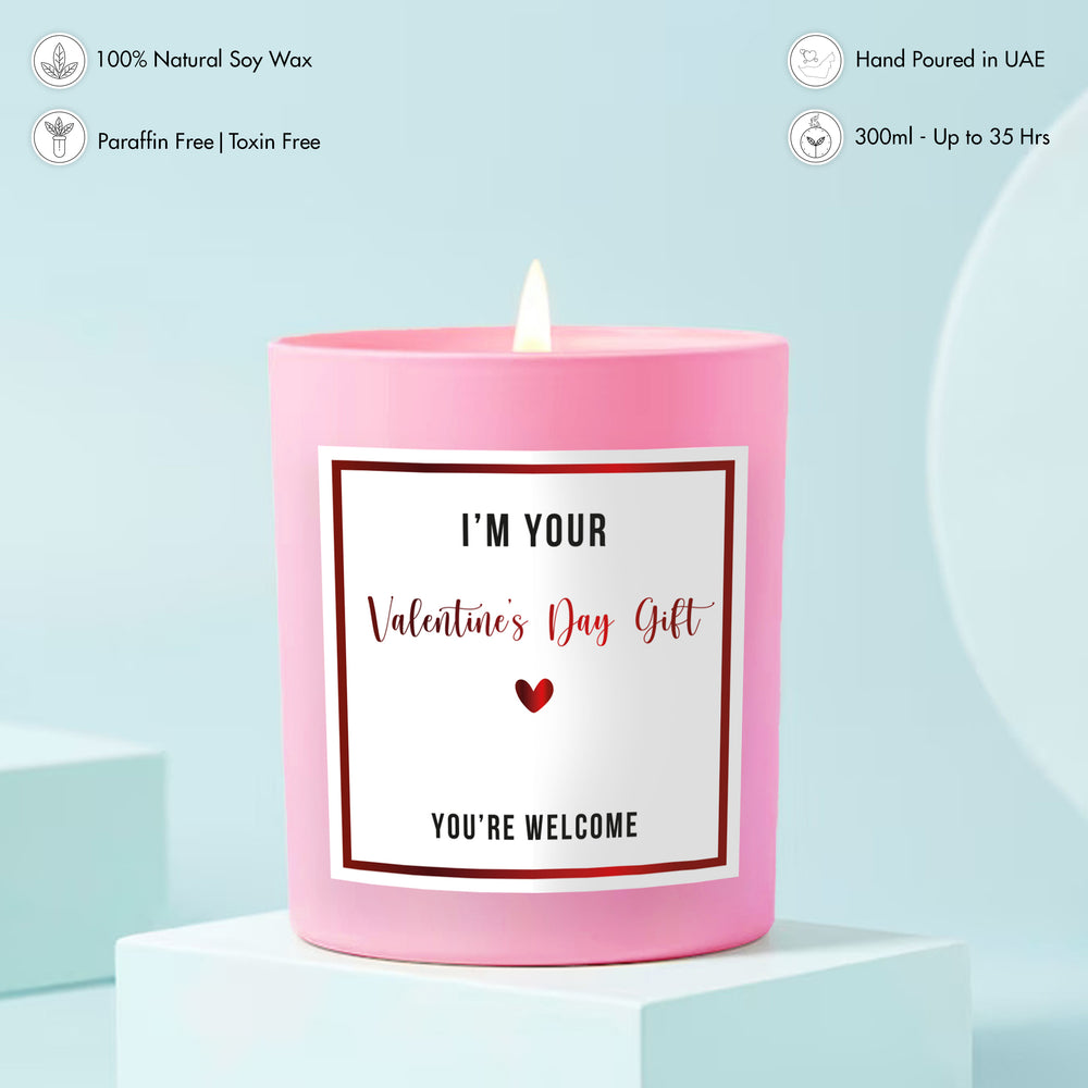 Scented Candle - I'm your Valentine's Day Gift, Pink