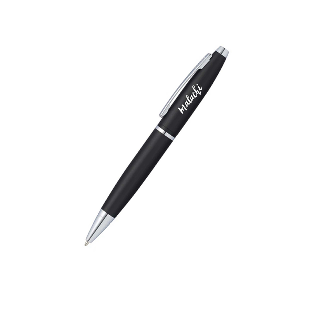 Personalised Cross Calais™ Matte Black with Polished Chrome Appointments Ballpoint Pen