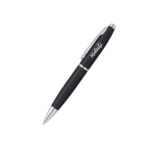 Personalised Cross Calais™ Matte Black with Polished Chrome Appointments Ballpoint Pen