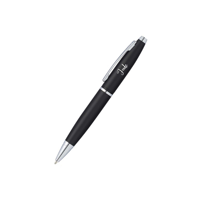 Personalised Cross Calais™ Matte Black with Polished Chrome Appointments Ballpoint Pen