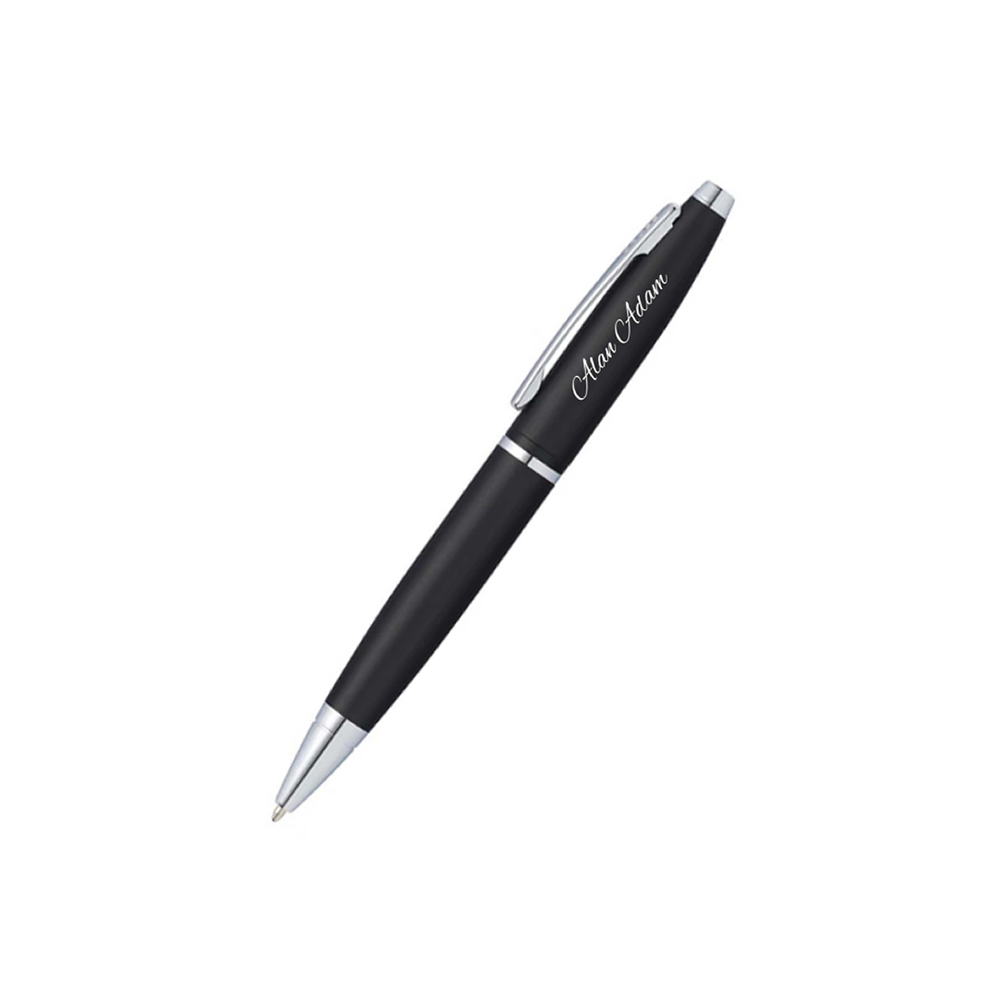 Personalised Cross Calais™ Matte Black with Polished Chrome Appointments Ballpoint Pen