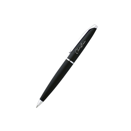 Personalised Cross ATX® Basalt Black with Polished Chrome Appointments Ballpoint Pen