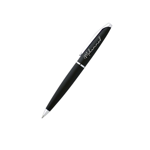 Personalised Cross ATX® Basalt Black with Polished Chrome Appointments Ballpoint Pen