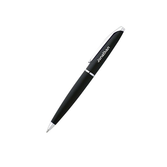 Personalised Cross ATX® Basalt Black with Polished Chrome Appointments Ballpoint Pen
