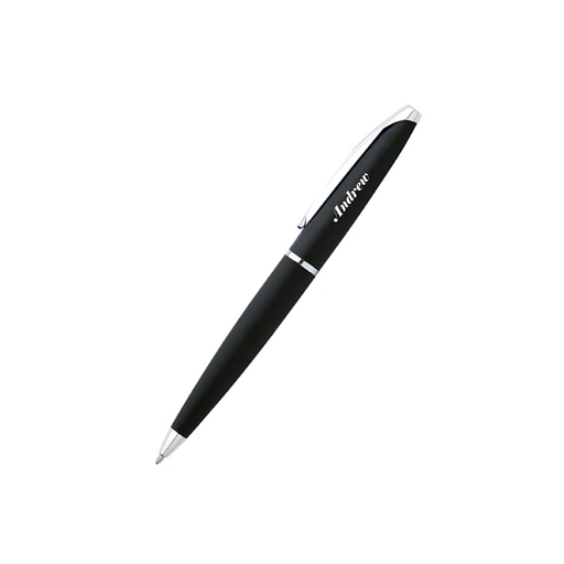 Personalised Cross ATX® Basalt Black with Polished Chrome Appointments Ballpoint Pen