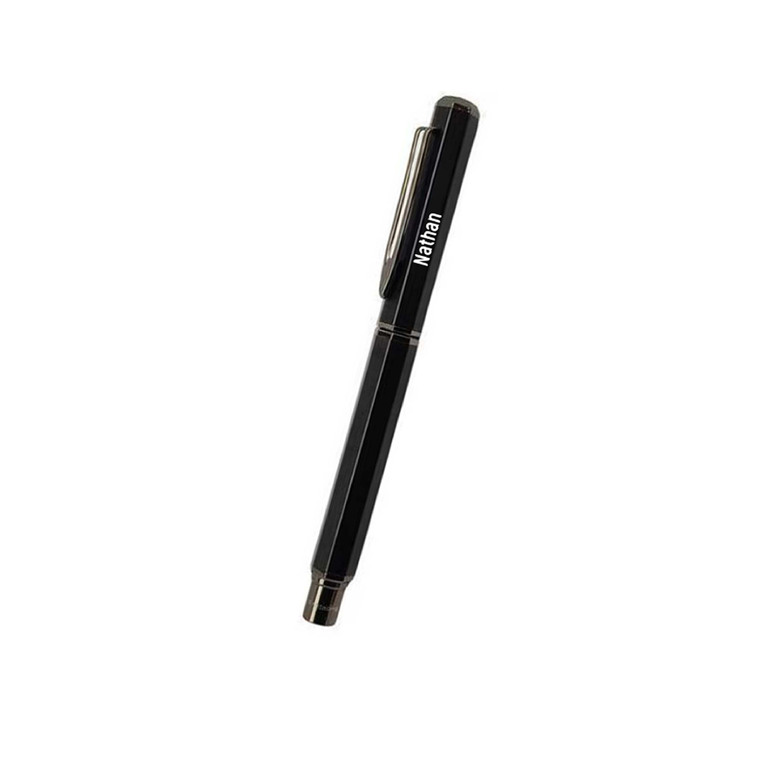 Personalised Premium Metal Roller Pen in Gift Box - Black