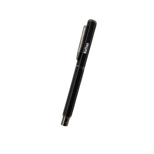Personalised Premium Metal Roller Pen in Gift Box - Black