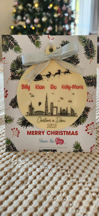 Christmas Dubai Skyline Bauble