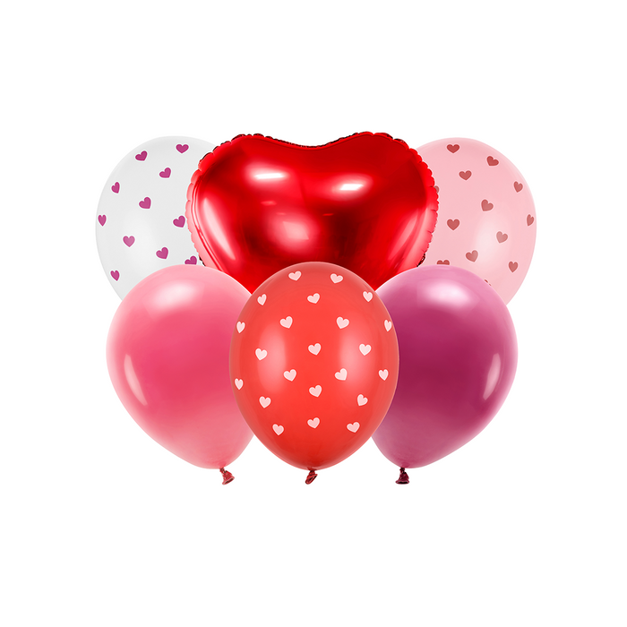 Balloon set Be mine valentine, mix (Deflated)