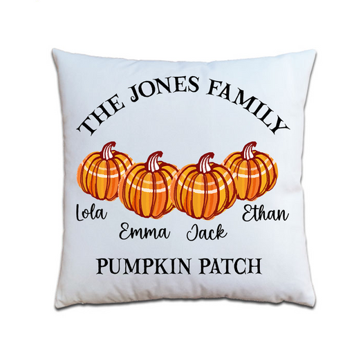 Pumpkin Family of 4 Halloween Cushion