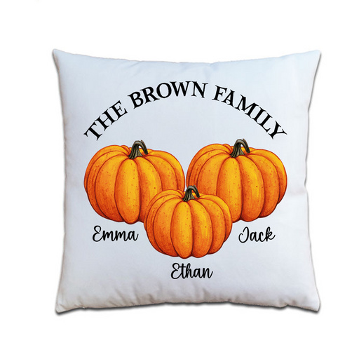 Pumpkin Family of 3 Halloween Cushion
