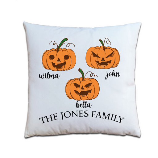 Jack O'Lantern Family Halloween Cushion