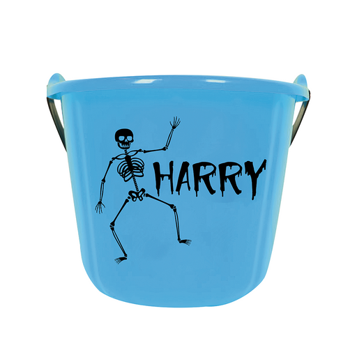 Personalised Halloween Bucket Blue
