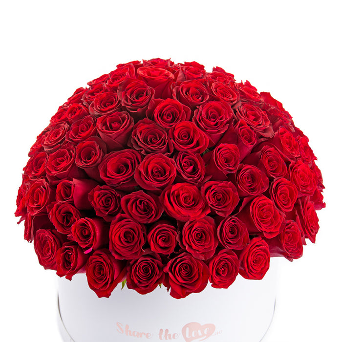 Small Red Roses Box Deluxe Red Roses Box