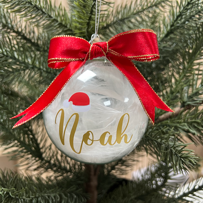 Personalised Clear Glass Bauble