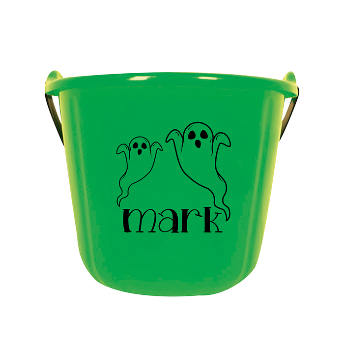 Personalised Halloween Bucket Green