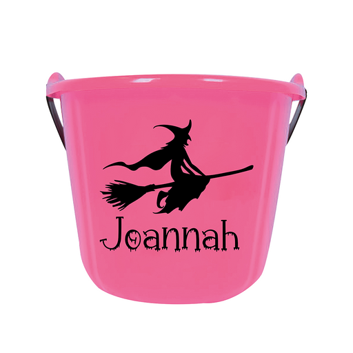 Personalised Halloween Bucket Pink