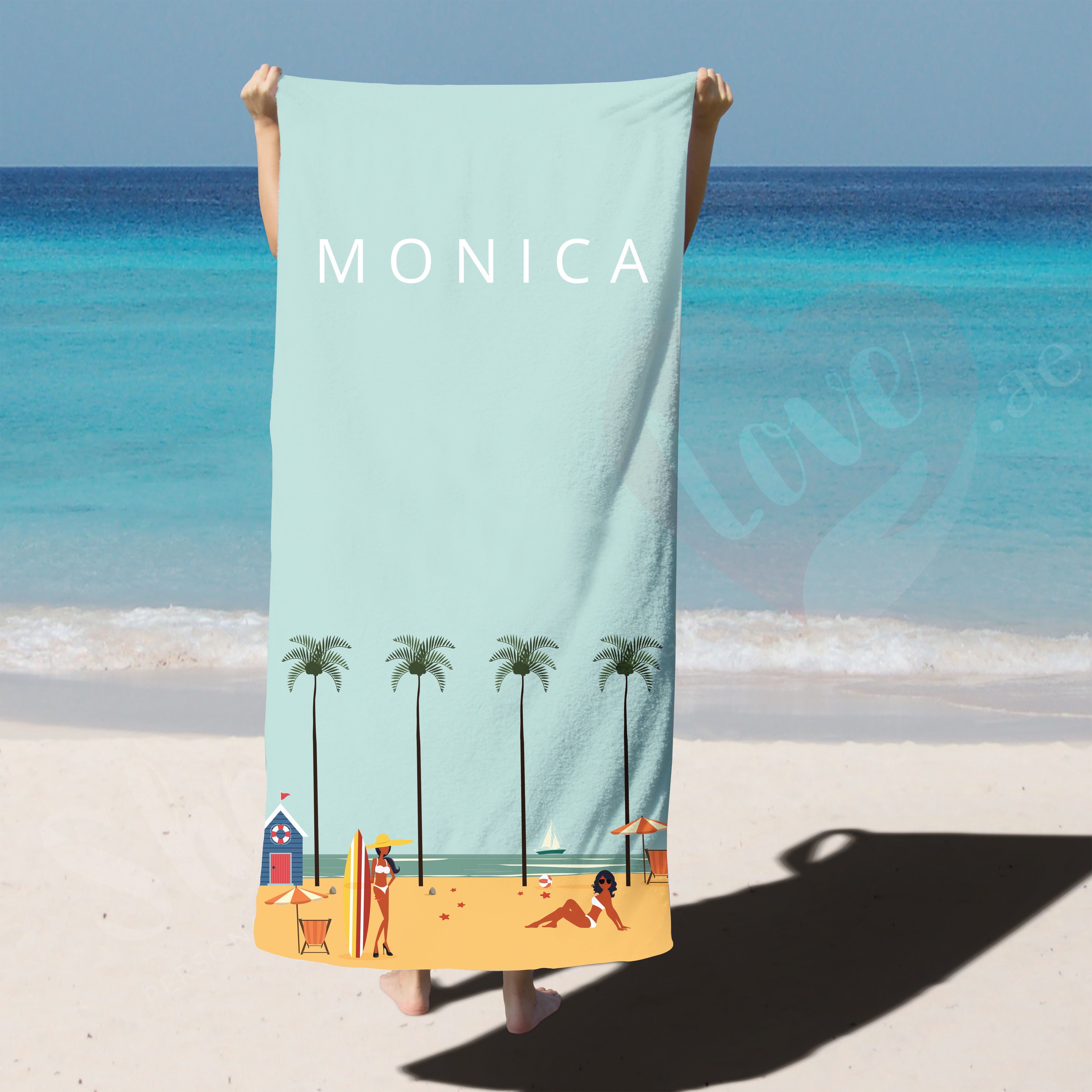 Personalised Towel - Soak in the Sun