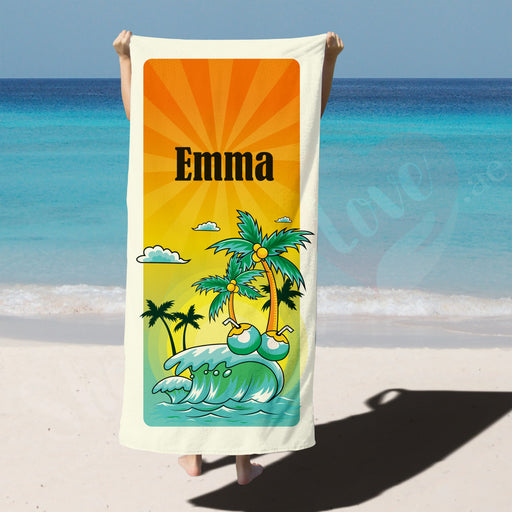Personalised Towel - Tropical Beach