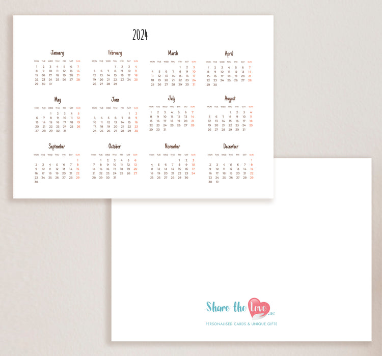 Personalised Desk Calendar 05 (A5)