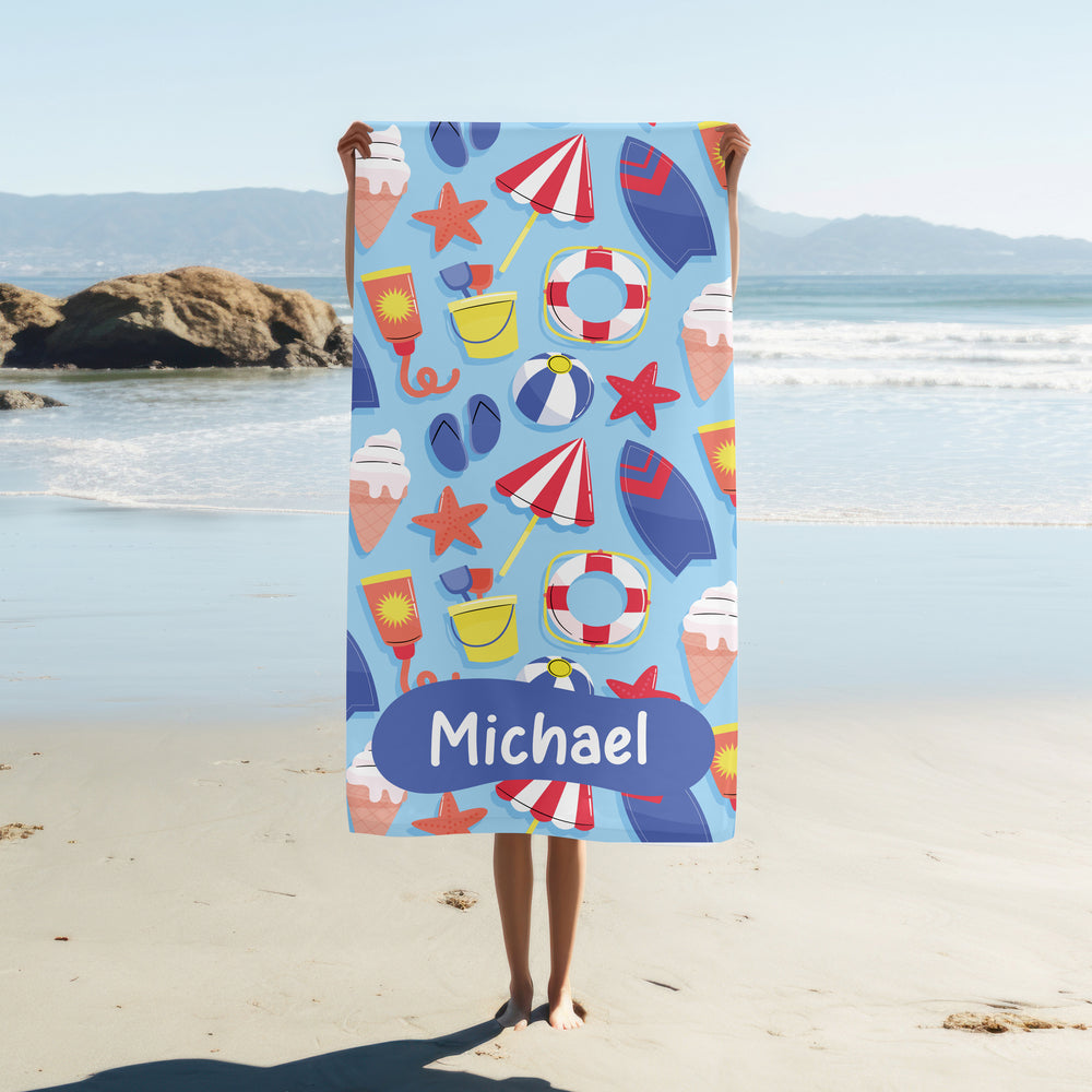 Personalised Towel - Beach Stuff