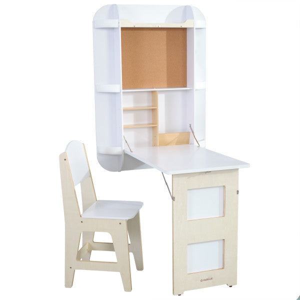 Arches Floating Wall Desk & Chair - White