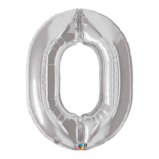 Silver Large Numbered Balloon (All Numbers Available)
