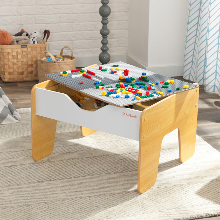 2-in-1 Activity Table with Board - Gray & Natural